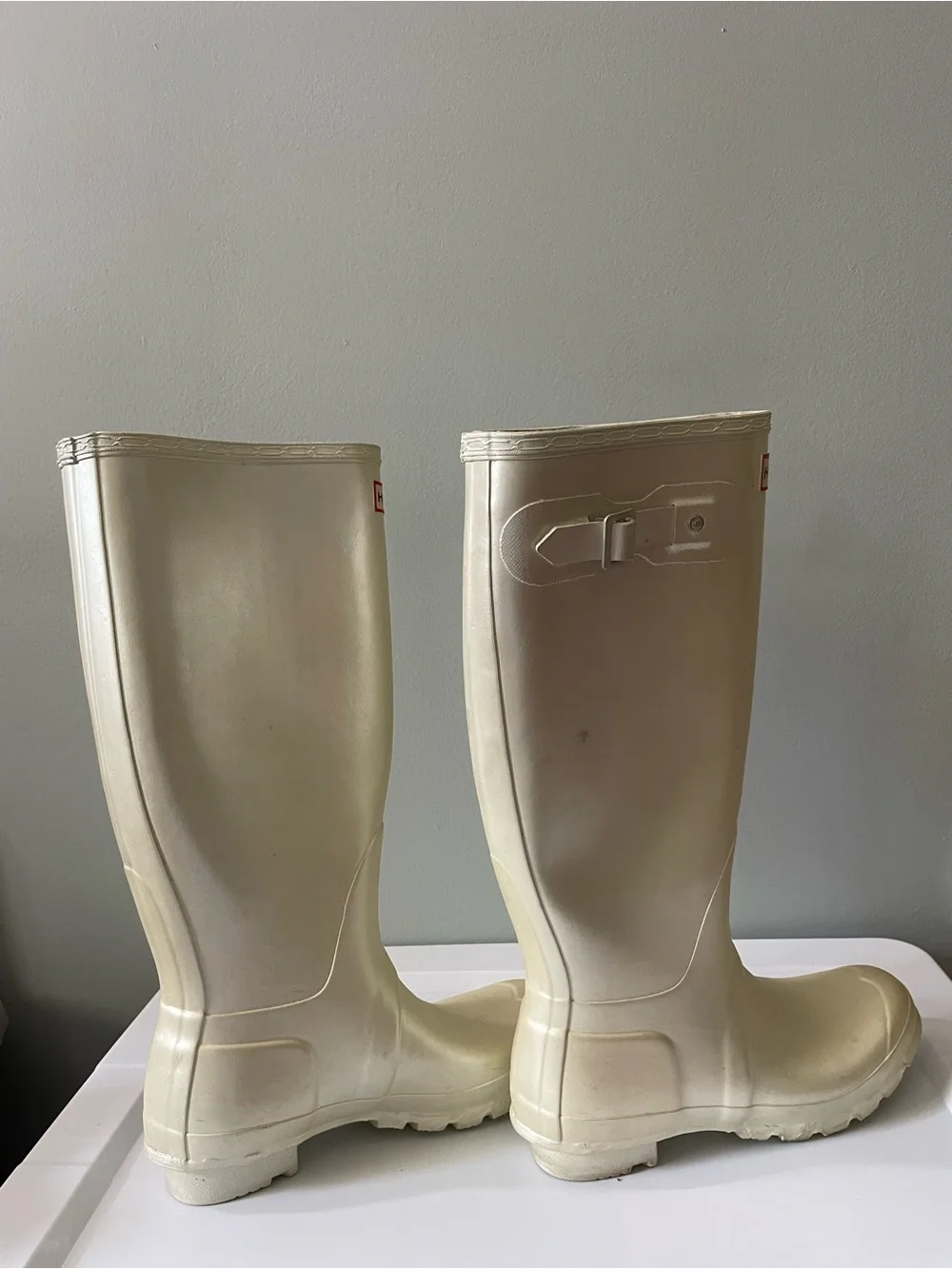Hunter Orginial Gloss Rainboots - Pearl